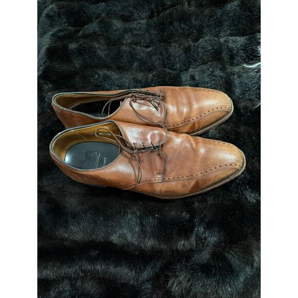 Allen Edmonds Wendell Oxford Leather Brown Mens Size 14 eee 3e Dress Shoes 5758